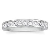 14K White Gold Round Diamond Anniversary Ring (1/2cttw. H/I I1-I2)