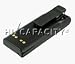 Rectangular shaped battery with four contacts points on the back. Includes heavy duty clip.