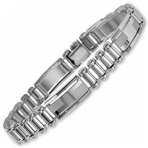 Mens White Gold Designer Bracelet by
