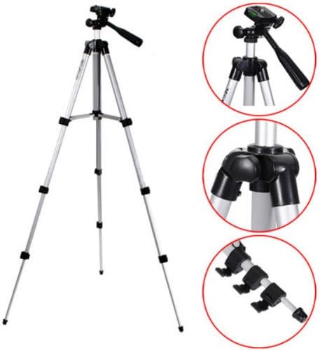 40" Portable Adjustable Tripod Stand with Built-in Bubble Level Compatible with all Cameras and Camcorders