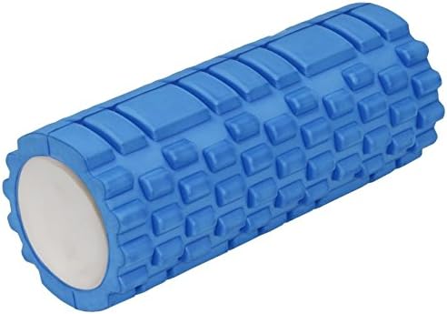 Running Pig High Density EVA Foam Roller Yoga Exercise Roller for Physical Muscle Therapy Exercises &amp; Self Massage (Blue)