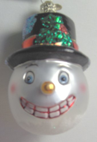Old World Christmas Vintage Snowman Glass Christmas Ornament