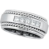 14K White Gold Diamond Duo Ring