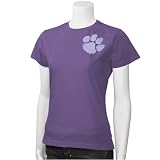 Clemson Tigers Purple Ladies Giant Logo Slim Fit T-shirt