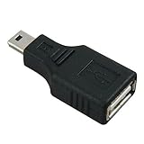 USB A Female to Mini USB B 5 Pin Male Adapter Converter