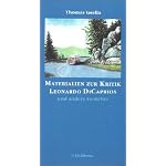 Materialien zur Kritik Leonardo di Caprios ( DiCaprios) und andere Gedichte. book cover