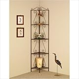 Four Tier Corner Shelf in Goldish Copper