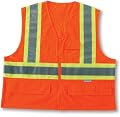 GLoWEAR 8235ZX Class-2 Two-Tone X-Back Vest, Orange, Large/X-Large