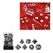 Chessex 23004 - Würfelset durchscheinend rot, 7 verschiedene Würfel