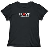 T-Shirt Woman Black  I Love Pembroke  Bermuda City