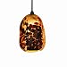 WAC Lighting MP-620-BR/DB Lava Collection 1-Light Monopoint Pendant, Dark Bronze with Brown Hand Blown Cased Glass Shade
