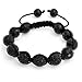 Bling Jewelry Shamballa Bracelet Pave Three Black