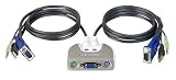 IOGEAR GCS712U MiniView Micro USB Audio KVM Switch with Cables