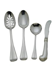 Kitchen: Colonial Williamsburg Royal Scroll Stainless Steel Flatware 4 Piece Hostess Set - Reed & Barton