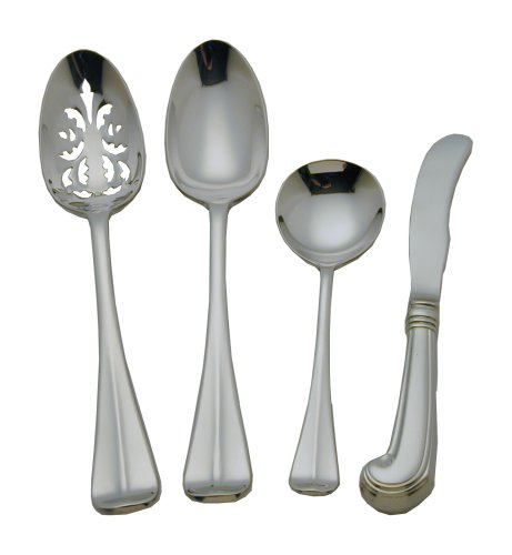 Colonial Williamsburg Royal Scroll Stainless Steel Flatware 4 Piece Hostess Set