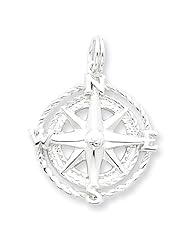 Sterling Silver Compass Charm