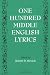 One Hundred Middle English Lyrics