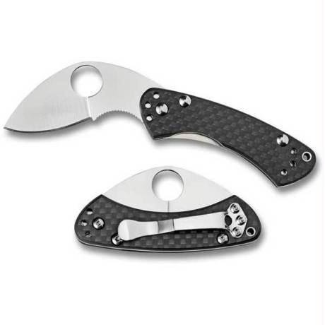 Spyderco Balance Carbon Fiber PlainEdge Knife On Sale