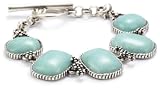 Lucky Brand Peace-Sign Daisy Silver-Tone Bracelet, 7.5"