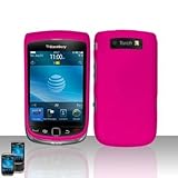 Blackberry Torch 9800 Snap-on Hot Pink (Rubber Touch) Phone Protector Hard  ....