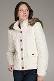Juicy Couture Dial Hooded Puffer with Fur Trim