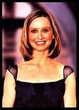 Calista Flockhart (Smiling) TV White Wood-Mounted Poster Print - 24