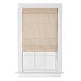 enlarged image: Crushed Fabric Roman-Fold Shade - Beige