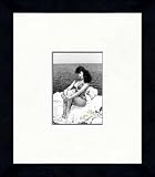Bettie Page - Beach Sitting - Framed 5 x 7 Photograph