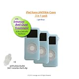 Apple iPod Nano Skin Case (Light Blue 3x Pack) with Detachable Belt Clip