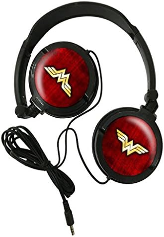 Peano Way Wonder Woman Stereo headphones, telescopic adjustable headband headset, soft earmuffs