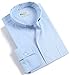 Ivyrobes Mens Tab-Collar Long Sleeves Clergy Shirt Sky Blue