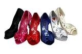 Produkt-Bild: Damen Pumps Satin Peep Toes High Heels 3801