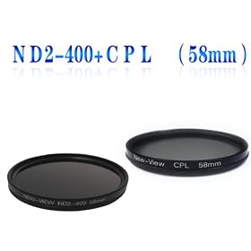 NEW VIEW 58mm polarising filter+ ND2-400 58mm ND Fader Neutral Density Adjustable Variable Filter