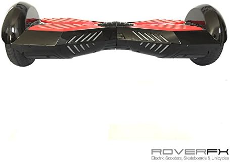 RoverFX V2 Two-wheel Self Balancing Smart Electric Scooter Drifting Board Bundle with Carrying Bag and 6 Piece Elbow Knee Wrist Safety Pad Set (Black)
