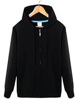 J&Z Men's Full-Zip EcoSmart Cotton Hoodie Sweatshirt