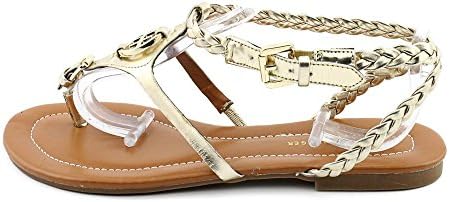 Tommy Hilfiger Strom Womens Size 7 Gold Thongs Sandals Shoes