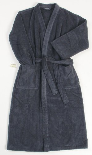 Schiesser Beauty-Soft-Qualität Uni-Frottier-Bademantel Grafit Größe L
