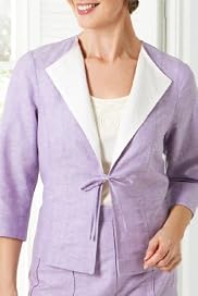 Classic Collection Linen Blend Stab Stitch Jacket [T58-5265-S]