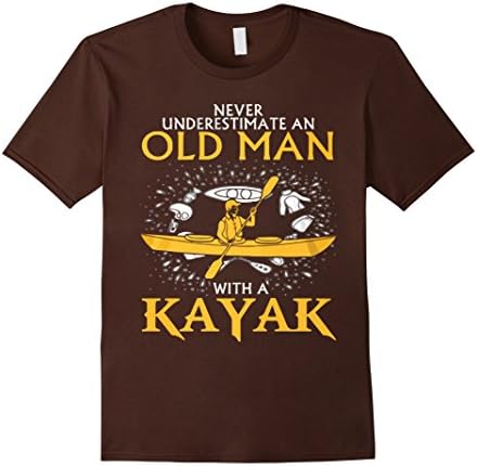 Men's Old Man With A Kayak - TShirt Medium Brown