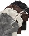 Epic Threads Boys Striped Zip-Neck Sweater