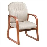 Kitchen & Housewares : Oak Finish Wood Visitors Chair By Office Star