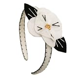 Girls Floral Felt Headband. White Flower. Bijeaux Hair Accessories