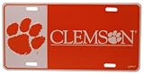 NCAA Clemson Tigers Color Block Car Tag