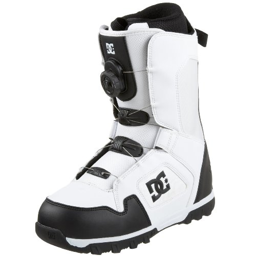 DC Men's Scout 2010 Boa Snowboard Boot,Black/White,9.5 M