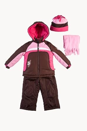 Rothschild Pink & Brown Girl Ski Bunny Snowsuit