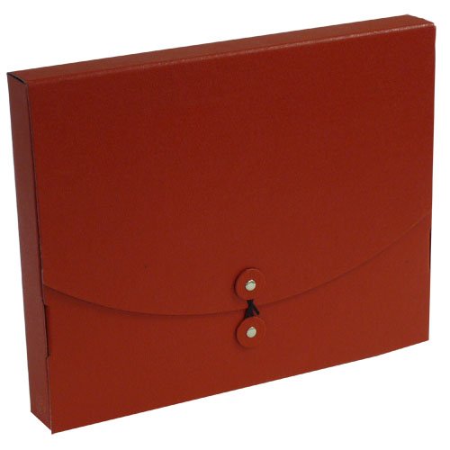Medium Wide Red Kraft Euro Board Button & String Portfolios (9 1/2 x 12 x 1 1/2) - Sold individually