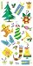 Ek Success Sticko Cathy B. Vellum Stickers 6-1/4 Inch by 12-1/4 Inch Sheet, Christmas Joy