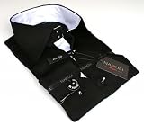 Chemise homme italienne cintrée noir NAPOLI Chemise slimfit du S au XXXL