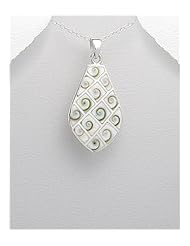 Shell Pendant Necklace In 92.5 Sterling Silver