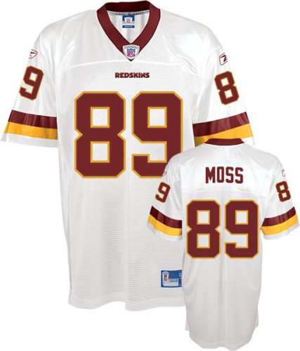Santana Moss White Reebok NFL Premier Washington Redskins Jersey - Large